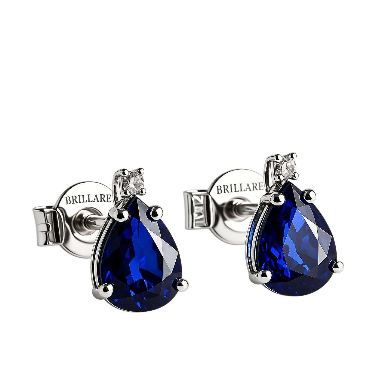 Minđuše sa safirom i brilijantima