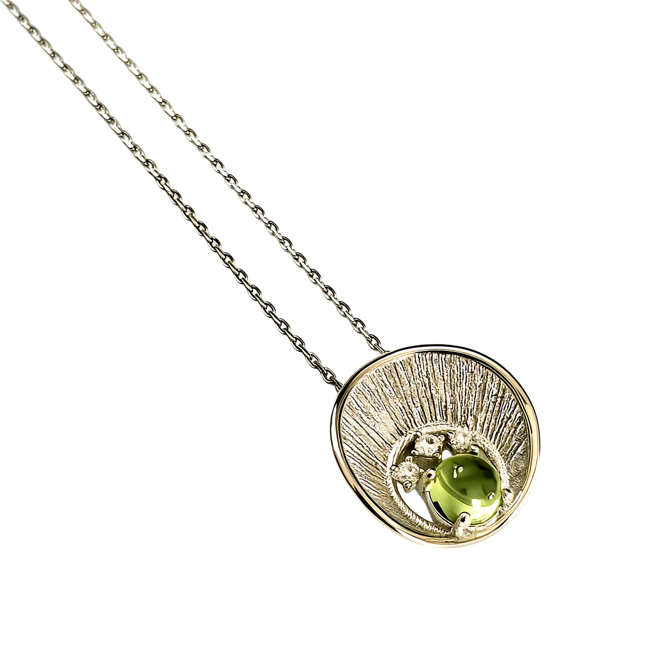 Ogrlica belog zlata minty green