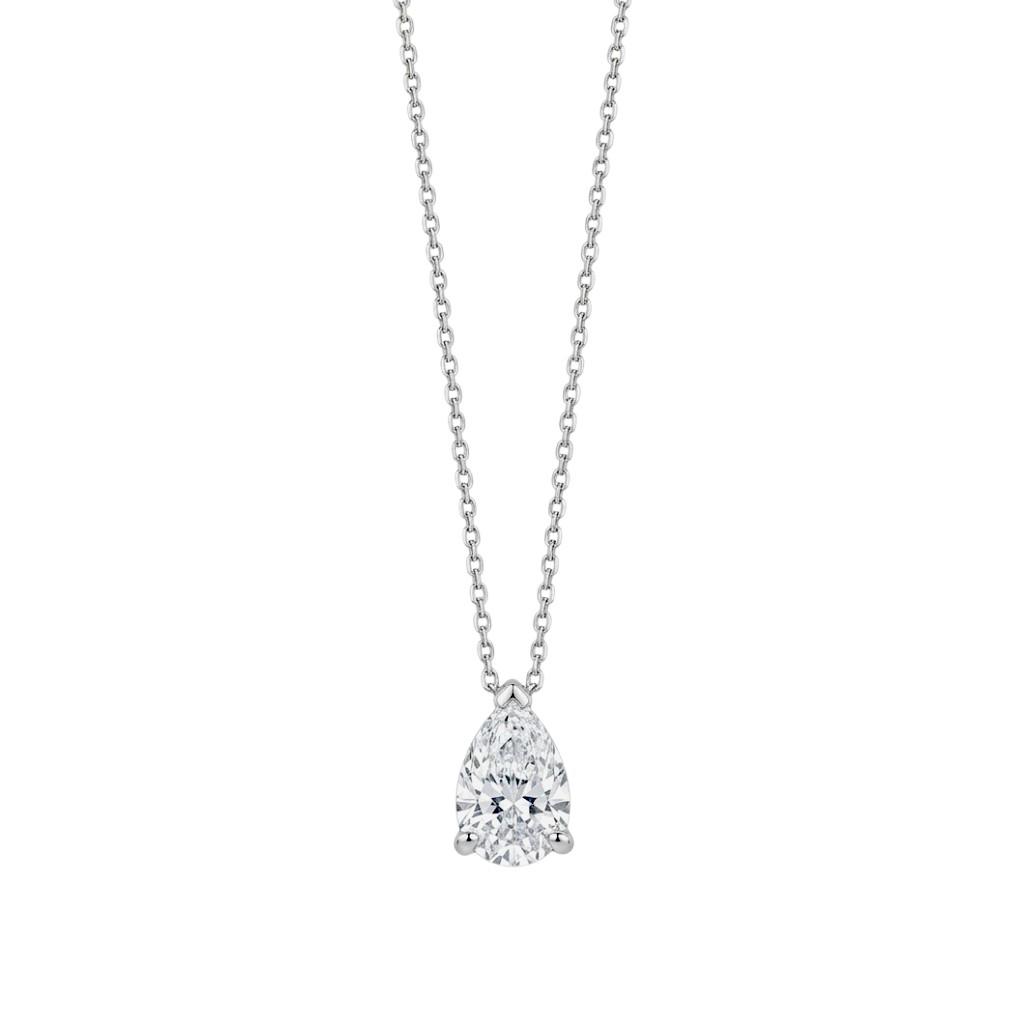 Ogrlica lab pear 0.48ct
