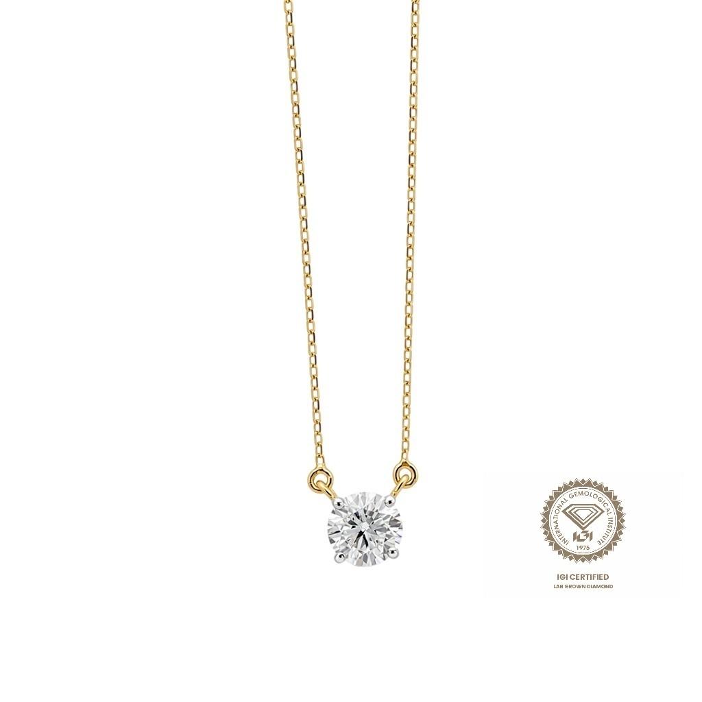 Ogrlica lab round 1.02ct