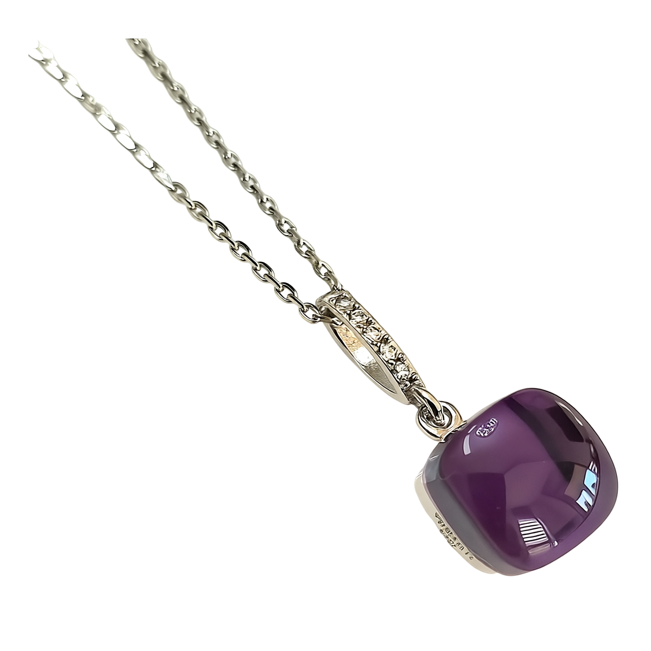 Ogrlica od zlata sa ljubicastim kamenom