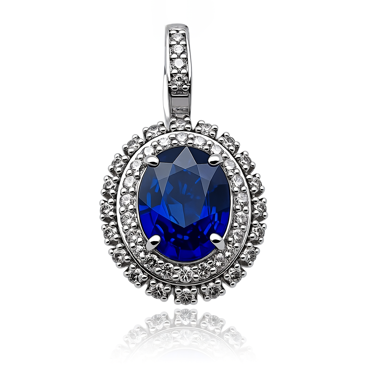 Privezak od zlata sa safirom i brilijantima