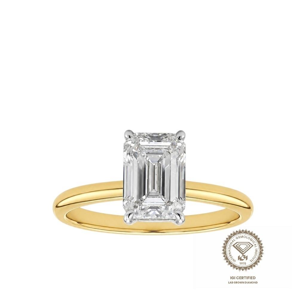 Prsten lab emerald 1.50ct