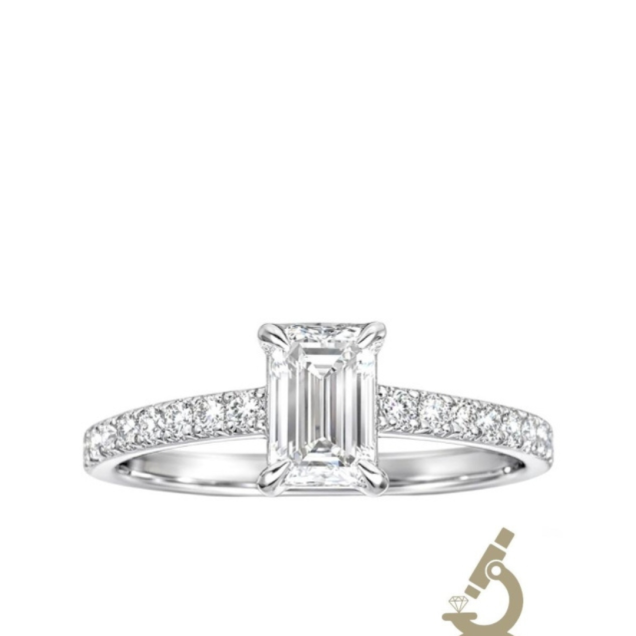 Prsten lab emerald cut 0,68ct