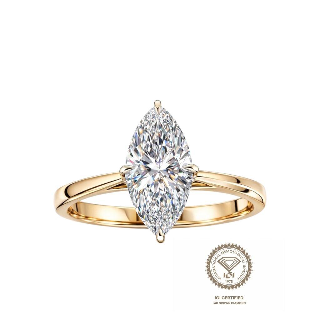 Prsten lab Marquise 1,52ct