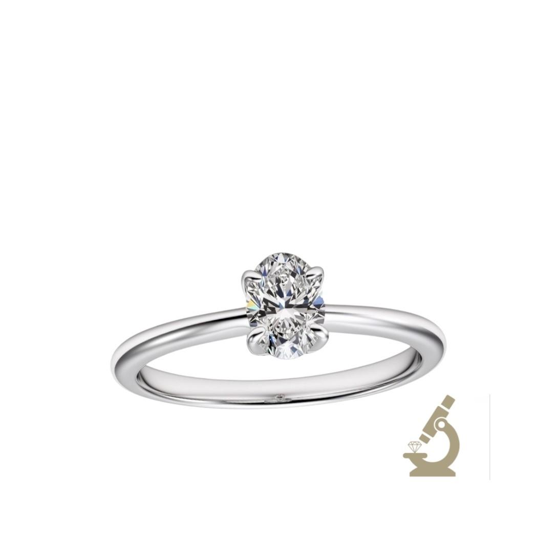 Prsten lab oval 0.54ct