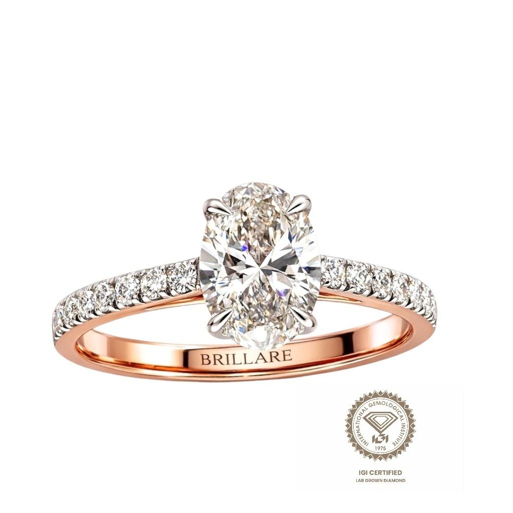  Prsten lab oval 1.09ct round 0,20ct