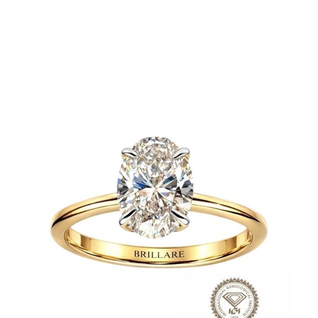 Prsten lab oval 1,51ct
