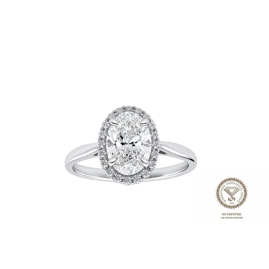 Prsten lab oval 1.57ct round 0.20ct