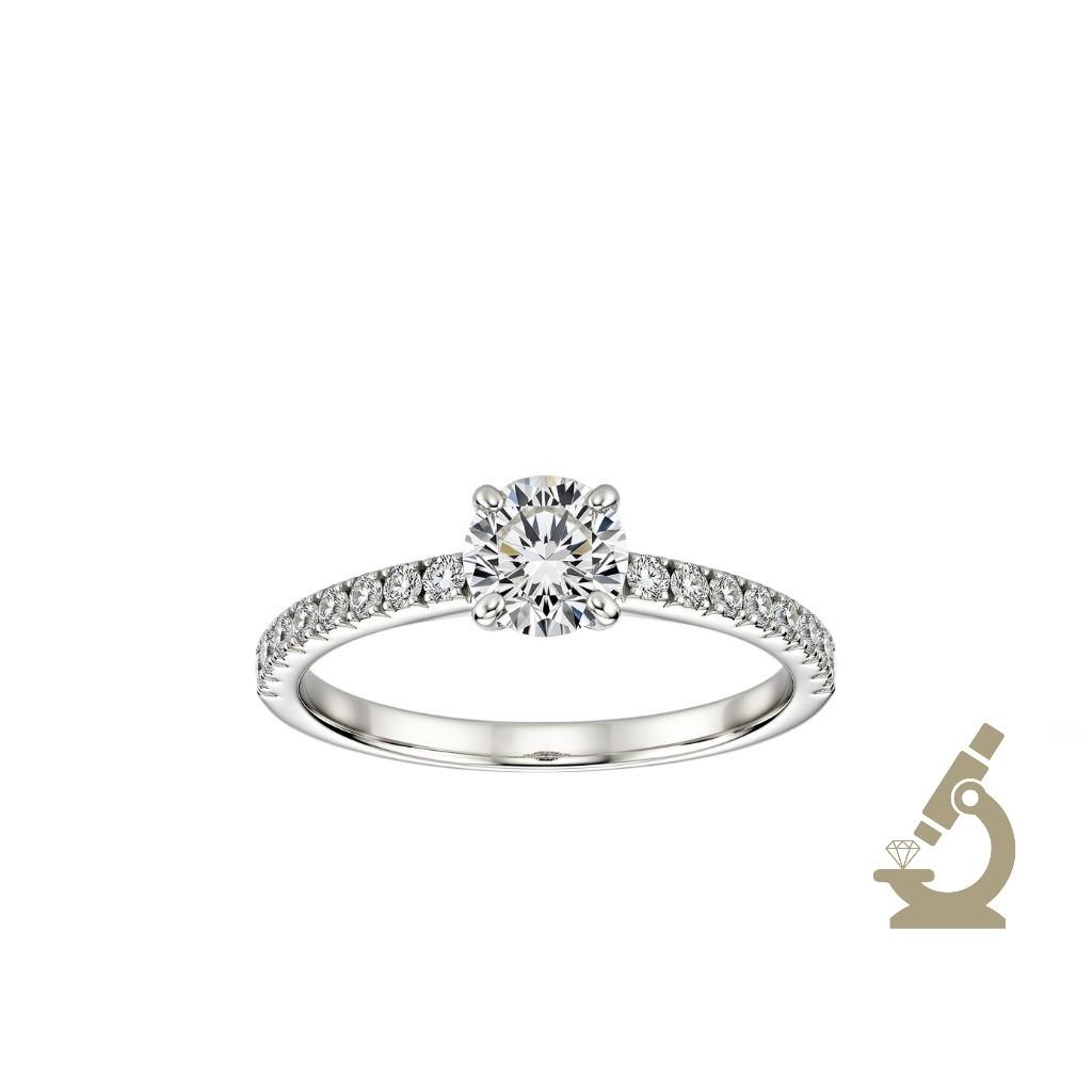 Prsten lab round 0.58ct round 0.24ct