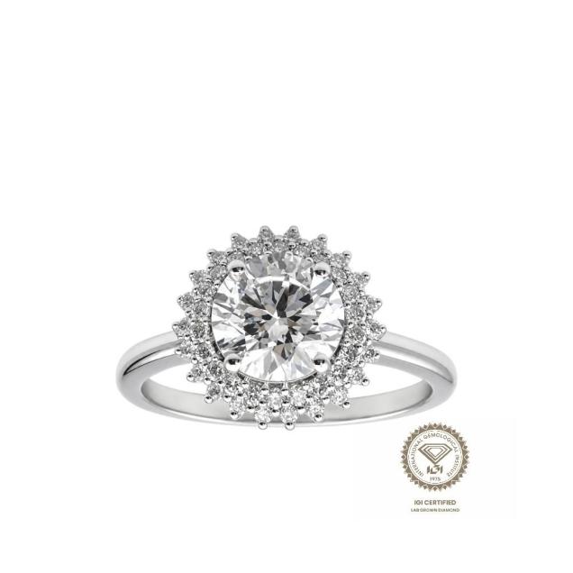 Prsten lab round 1.53ct round 0.30ct