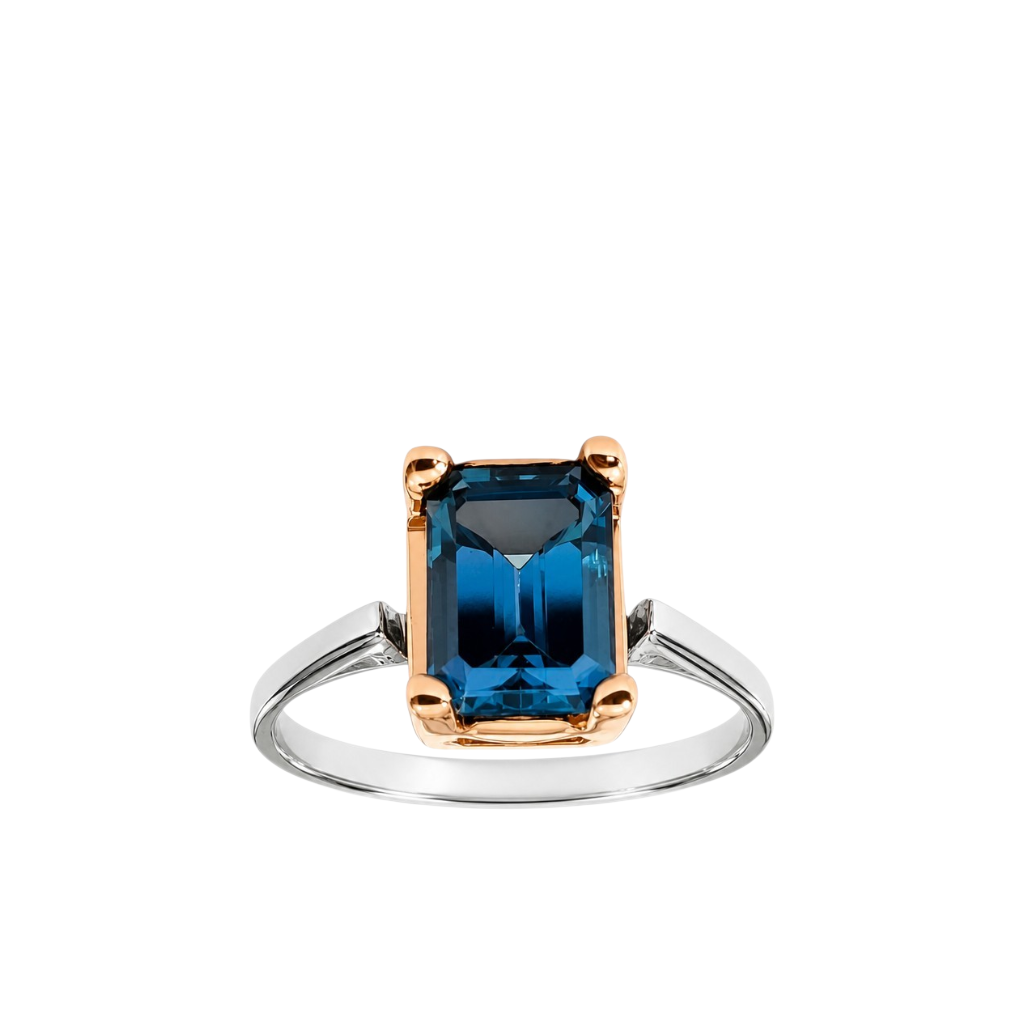 Prsten London blue topaz