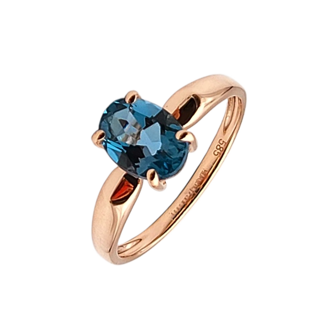 Prsten London blue topaz