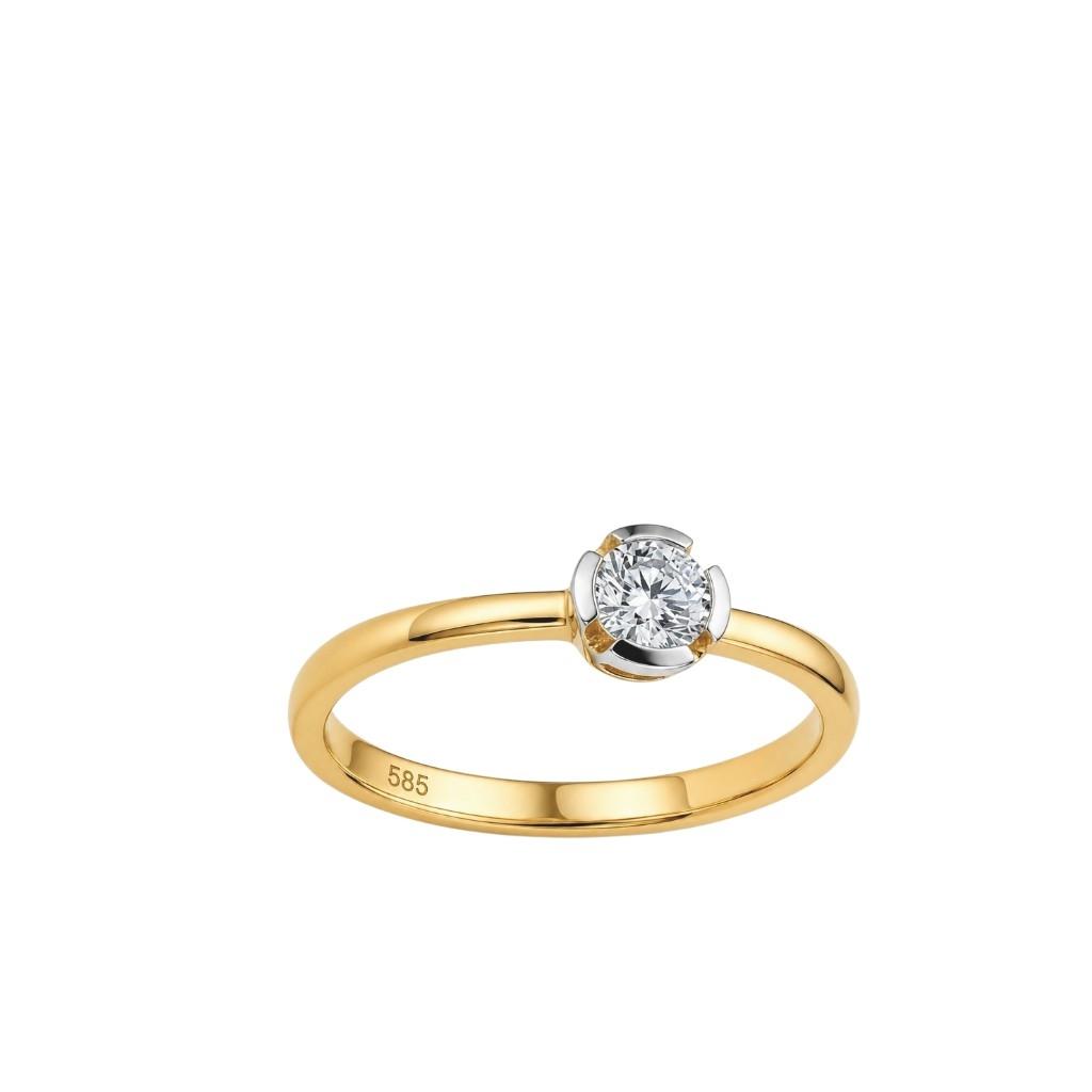 Prsten sa brilijantom 0.22ct