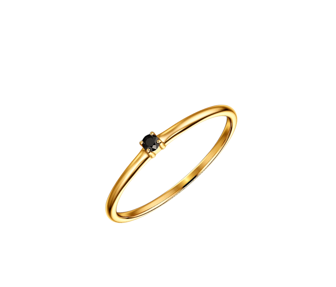 Prsten sa crnim brilijantom