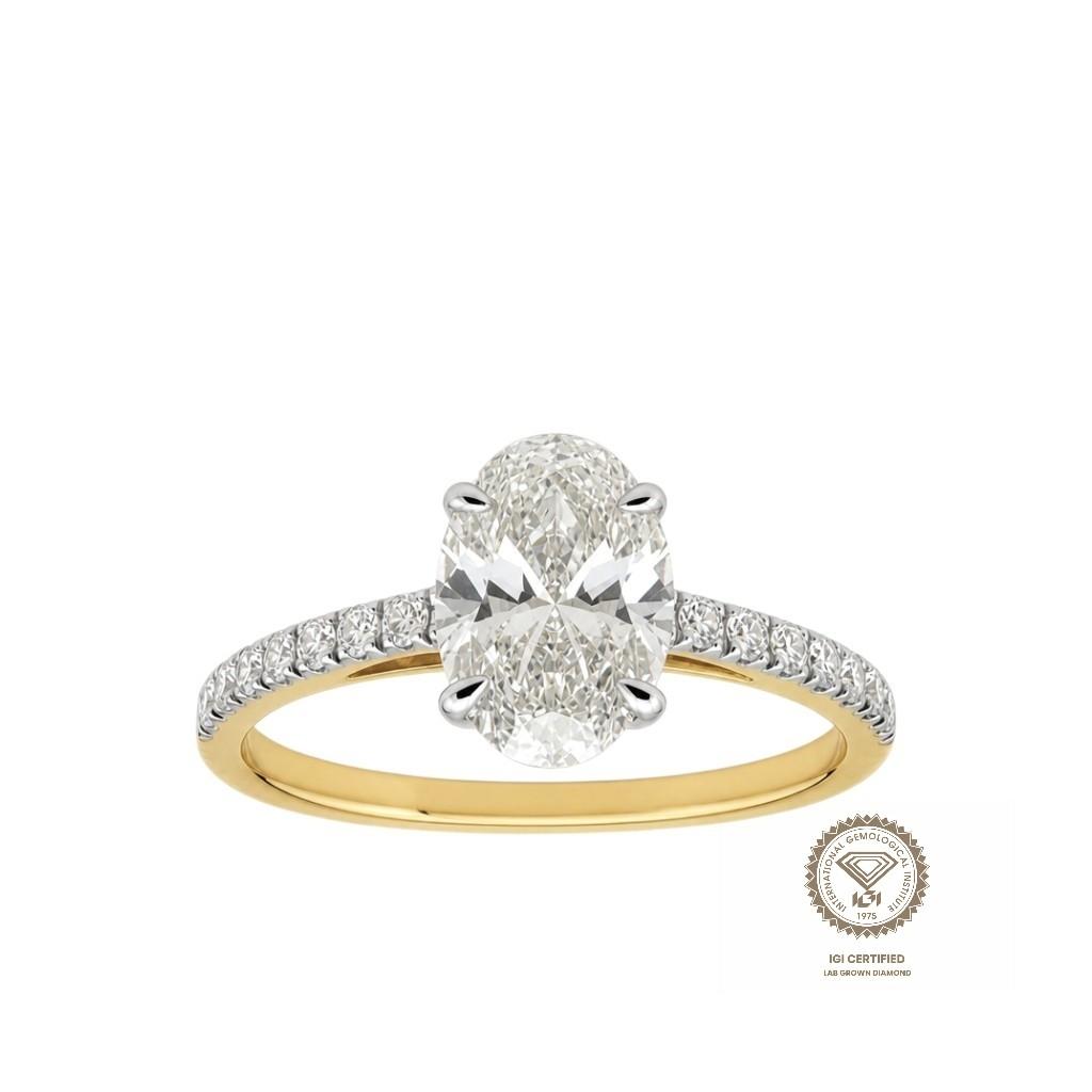 Prsten lab oval 1.51ct round 0.21ct