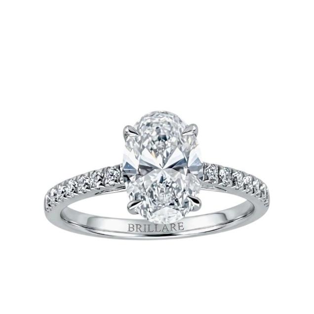 Prsten sa lab Oval 1.01ct round 0.21ct