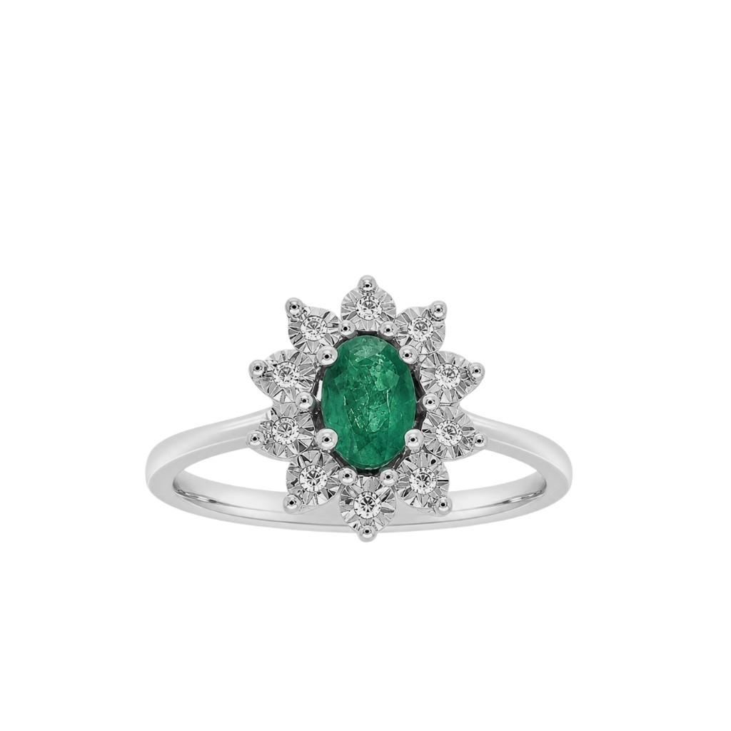 Prsten smaragd 0.30ct dia 0.05ct