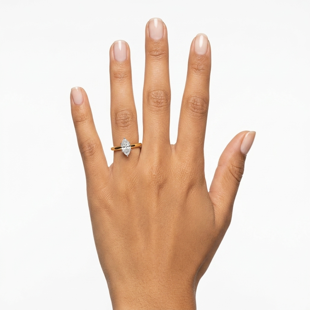 Prsten lab Marquise 0.57ct