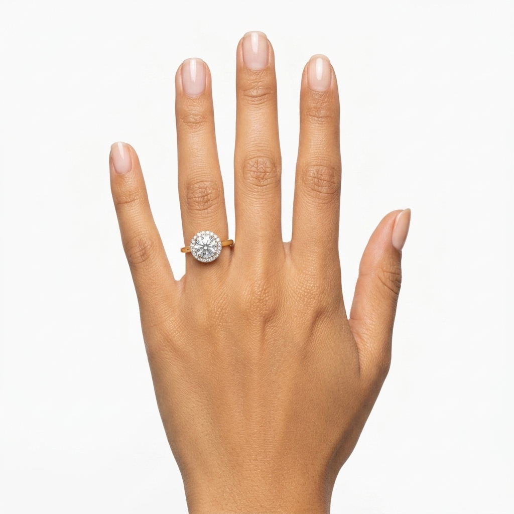 Prsten lab round 1.04ct round 0.11ct